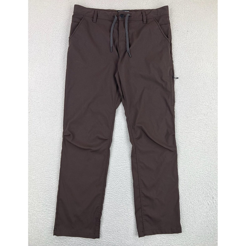 686 Everywhere Pants Mens 34x32 Brown Relaxed Fit Chino Stretch Travel